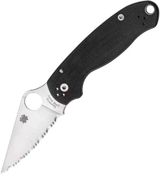 C223GS SPYDERCO PARA 3 SERR EDGE BLACK G-10
