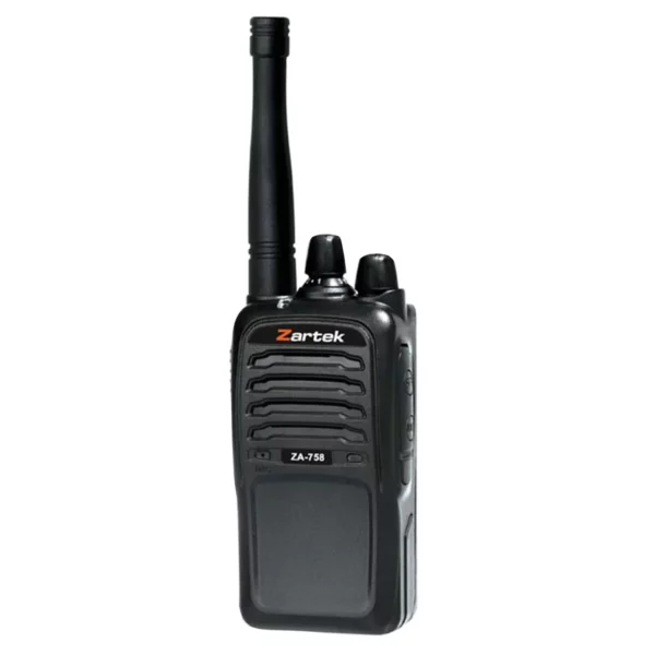 Zartek PMR UHF handheld transceiver, direct plug-in charger adaptor, Li-ion battery, multi-func VOX, scrambler (Programmed to 446 & 464 MHz channels)