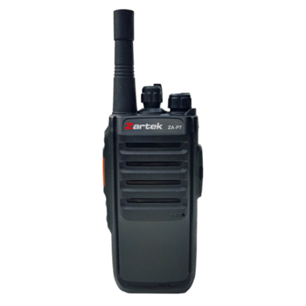 Zartek earphone with in-line PTT microphone for RX-8 two-way radio (VOX not supported)