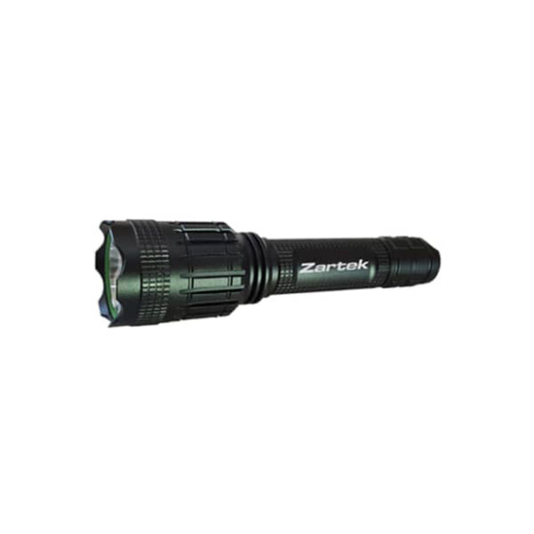 Zartek LED USB Rechargeable, Heavy- Duty Aluminium Torch, 900 Lumen, Powerbank Function, incl belt Pouch, Li-ion Battery, USB Mains adaptor & Cable