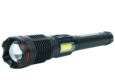 Zartek Extreme Bright Flashlight 6000 Lm, LED COB Globe 80W,
Side Light 6W White & Red Light, USB type C Rechargeable, Aluminium,
Mains plug in charger, battery 26650 7.4V 4000mAH, Powerbank