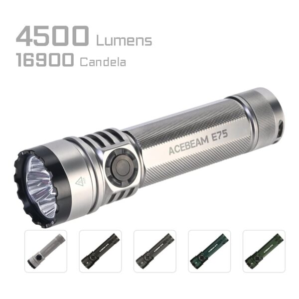 Acebeam E75 Quad Core High Performance Flashlight-4500 lumen/260m