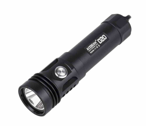 Acebeam D20 Dive Light-2700Lumens-296m on land-200m Depth Rated (NEW)