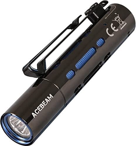 Acebeam Rider RX EDC AA Flashlight- 650 Lumens/96m (Blue,Silver,Grey)