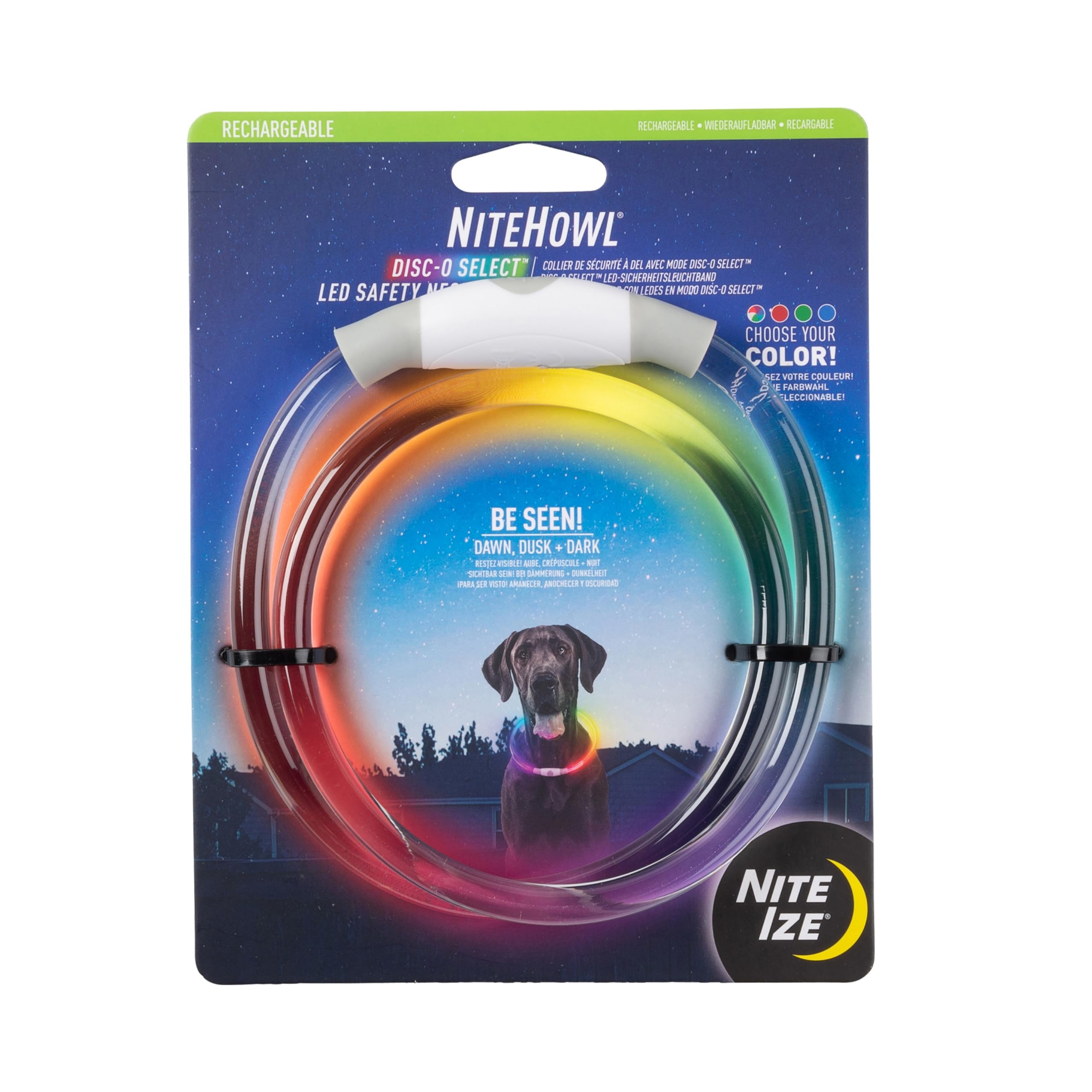 Version 1.0.0 NITEHOWL™ RECHARGEABLE LED SAFETY NECKLACE - DISC-O-SELECT - Image 1