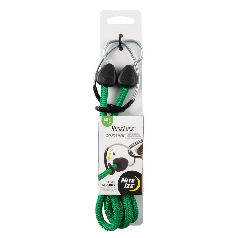 Nite-Ize-HookLock-Locking-Bungee-48in.jpg.webp SLIDELOCK® CARABINER BUNGEE 48 IN - LIME - Image 1