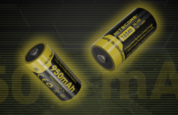 NL169 950mAh RCR123 3.6V Rechargeable Li-ion Battery