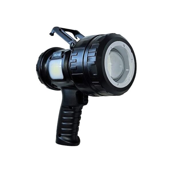 Laser LED Spotlight, BLACK, 1200 Lumen, Distance 850m, Beam Adjust:Wide to Zoom Far Pin, Side Worklight, USB-C Rechargeable,Includes USB cable