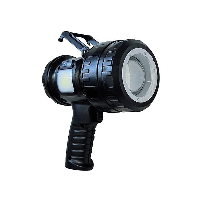 Laser LED Spotlight, BLACK, 1200 Lumen, Distance 850m, Beam Adjust:Wide to Zoom Far Pin, Side Worklight, USB-C Rechargeable,Includes USB cable - Image 1
