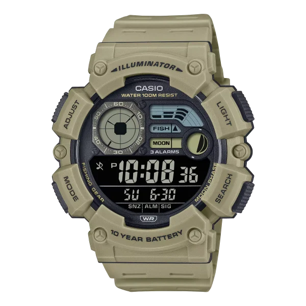 Casio Outgear Mens 100m Fishing - WS-1500H-5BVDF